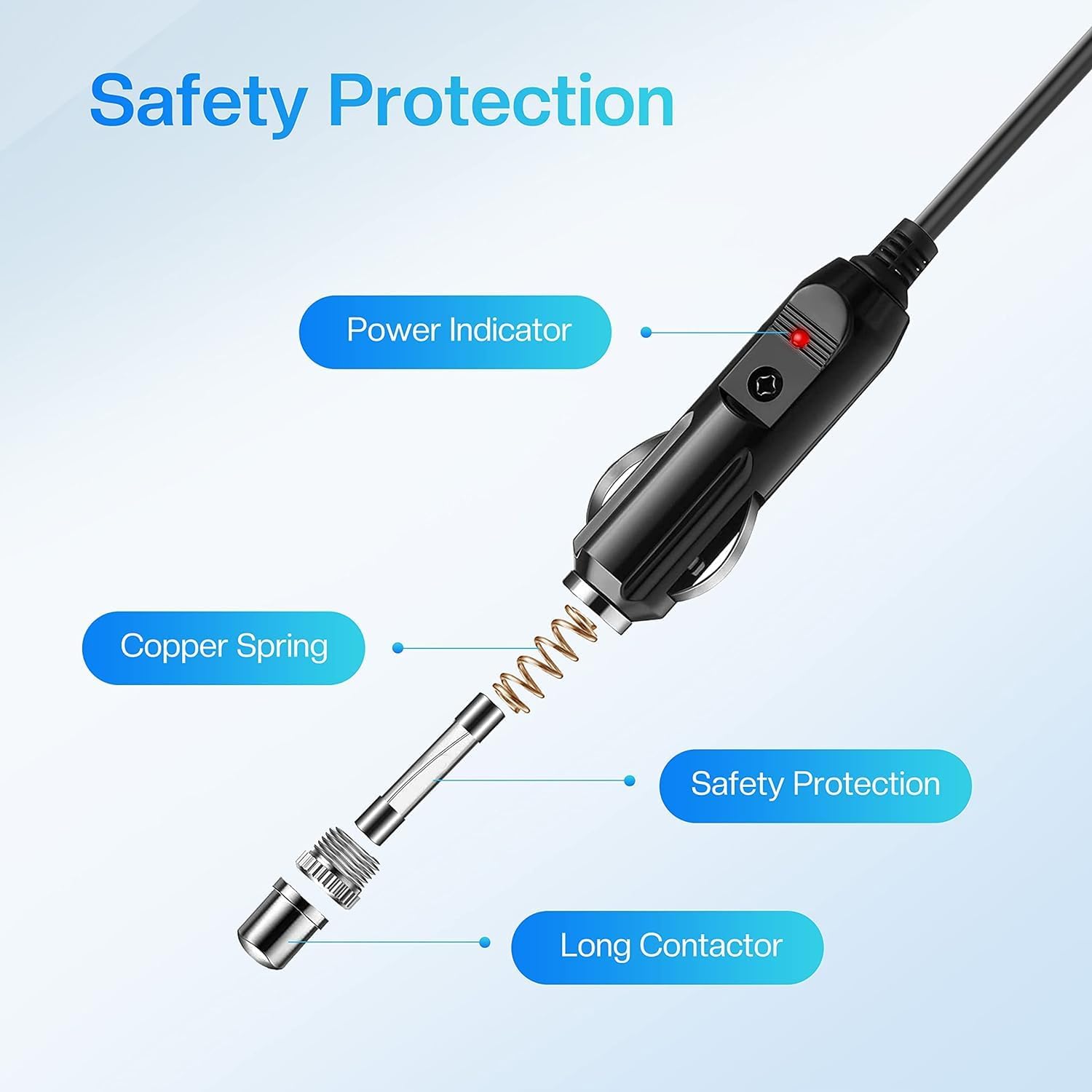 Car Charger Compatible with Inogen One G3 G4 G5 BA-306 BA-301 BA306 BA301 Portable Oxygen Concentrator Portable Oxygen Machine DC Power Supply Cord 8.3Ft image 6 of 7 B0B8CTKKJQ