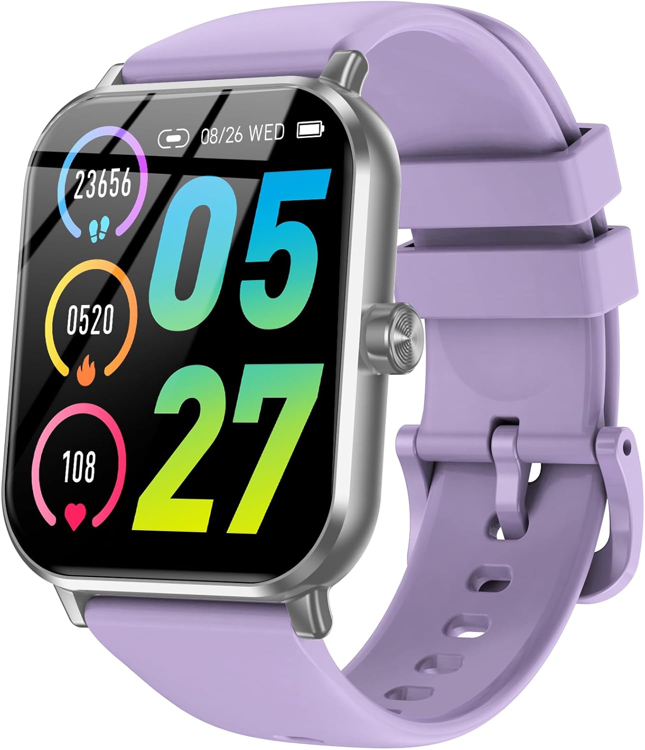 Jacoosa Smart Watch for Men Women Android & iOS, 5 ATM Waterproof Activity Fitness Tracker with Bluetooth 5.3 Calls, 130+ Sports Modes, 1.83" HD Smart Watch with Heart Rate/Sleep Monitor (Purple)