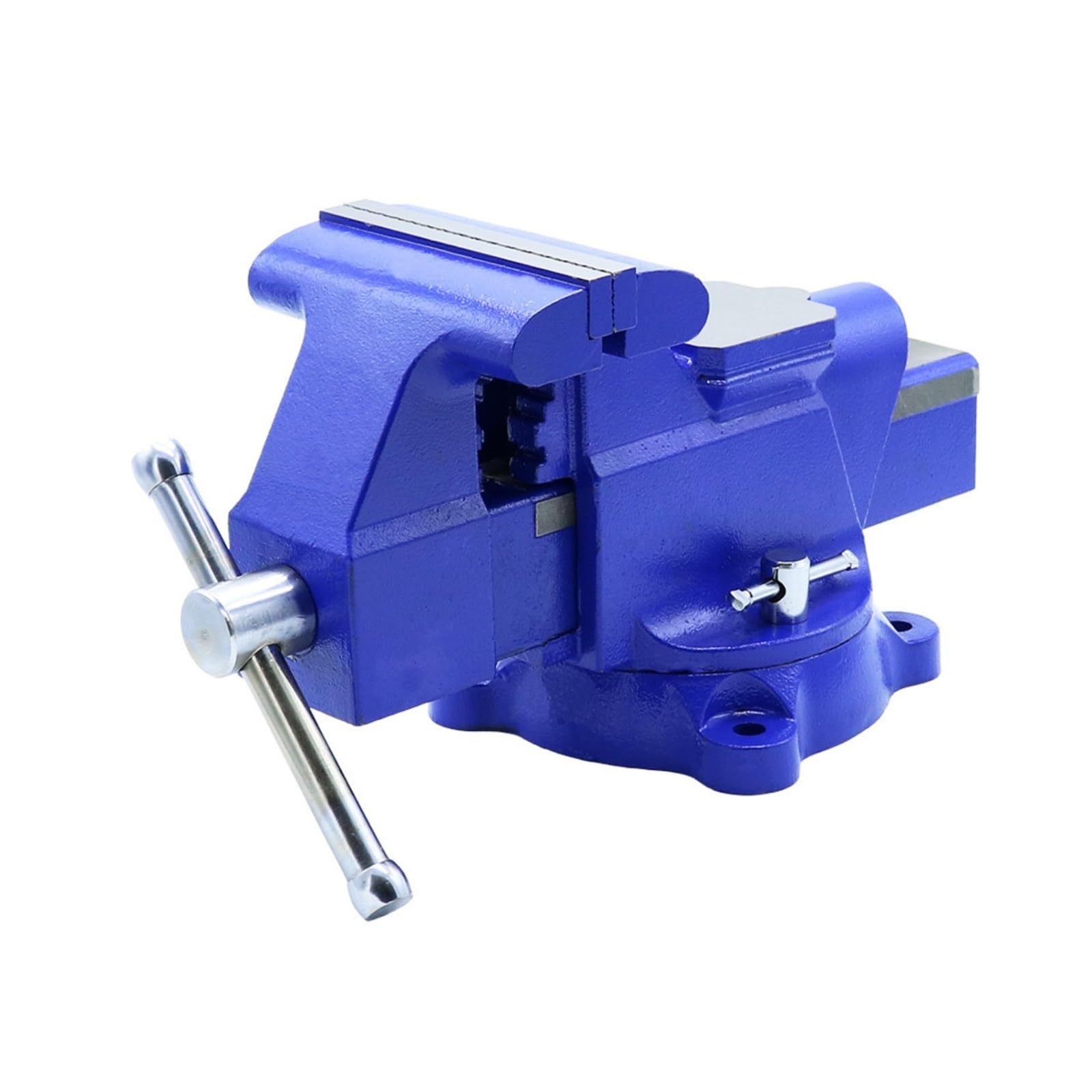 Bench Vice, Bench Vise 4'' Multipurpose, Swivel Base and Anvil Cast Iron for Drilling, Pipe Cutting, Grinding for Woodworking, Metalworking