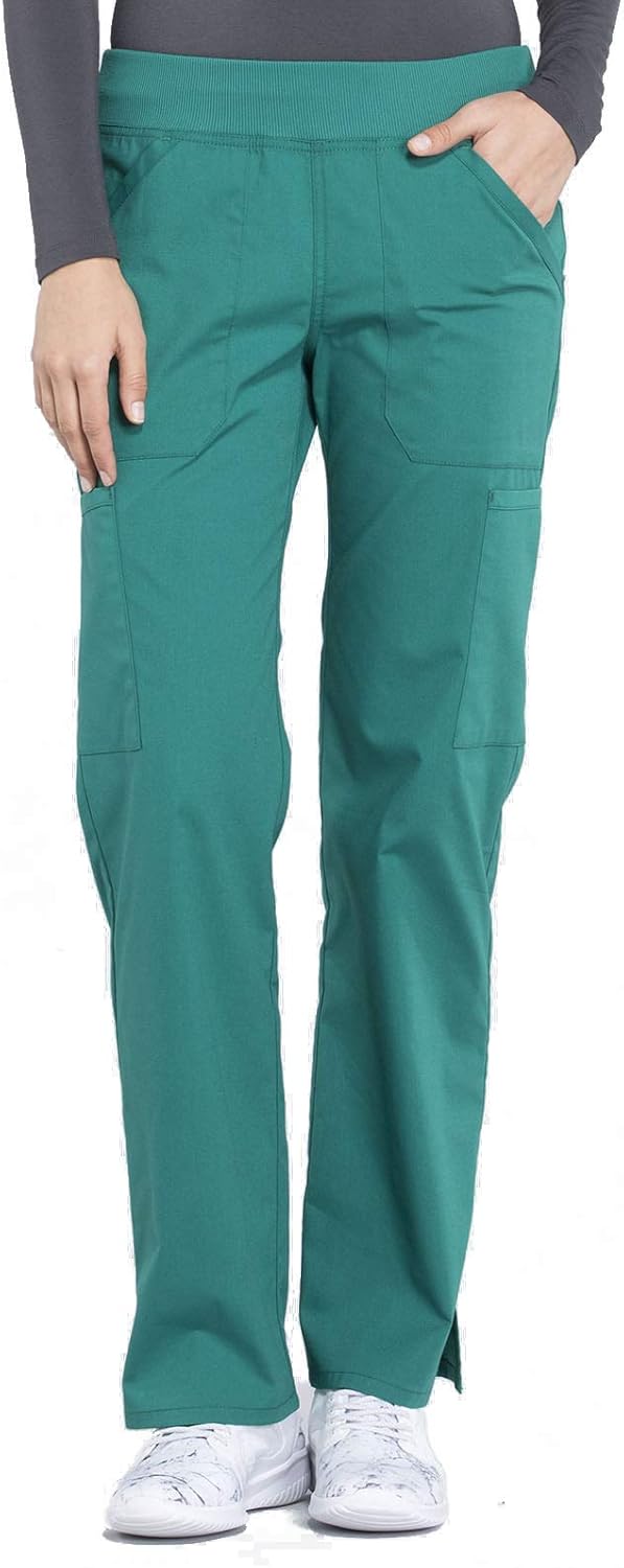 Workwear Professionals Women Scrubs Pant Mid Rise Straight Leg Pull-on Cargo WW170: Clothing, Shoes & Jewelry