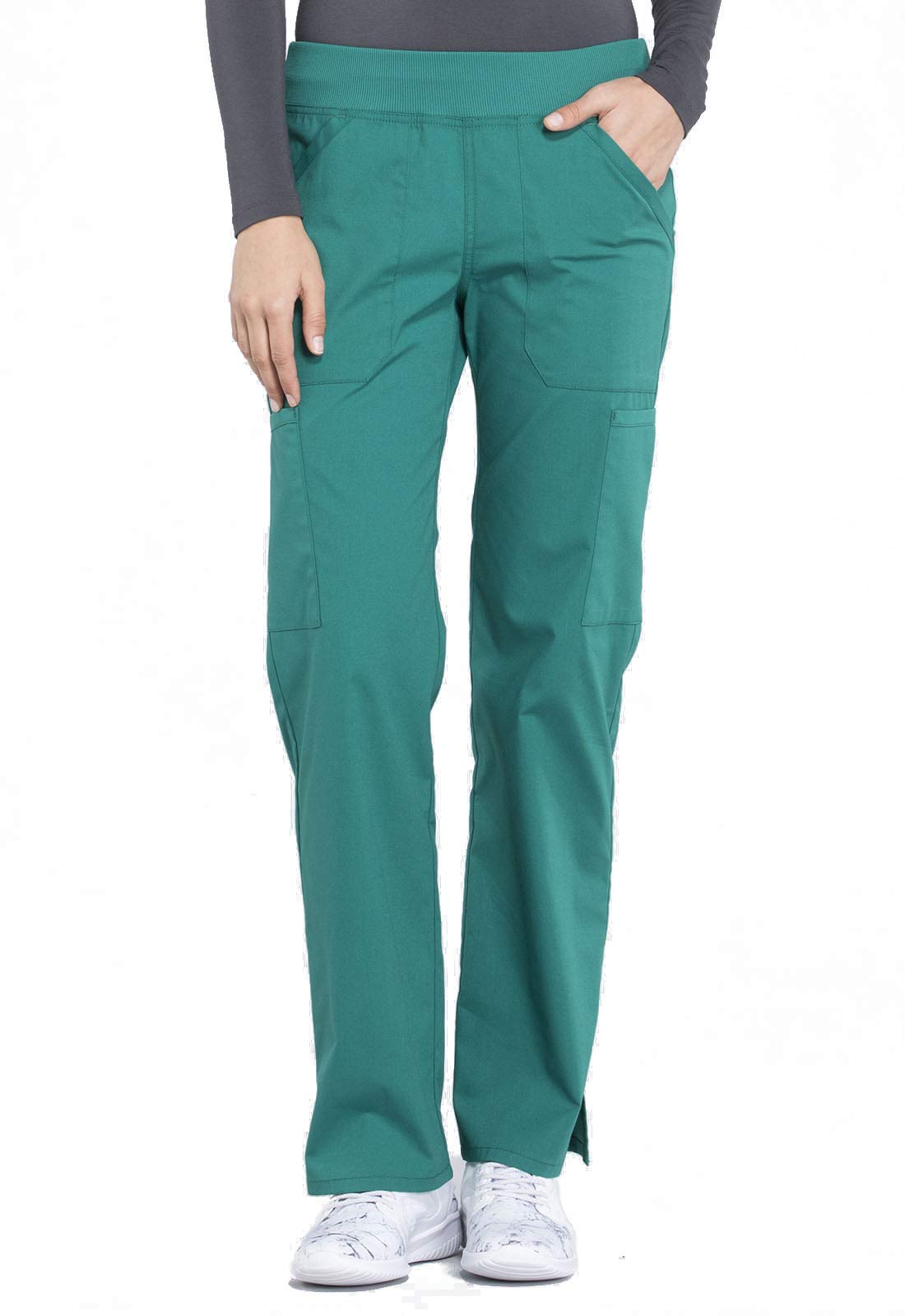 CherokeeWomen Scrubs Pant Workwear Professionals Mid Rise Straight Leg Pull-On Cargo WW170