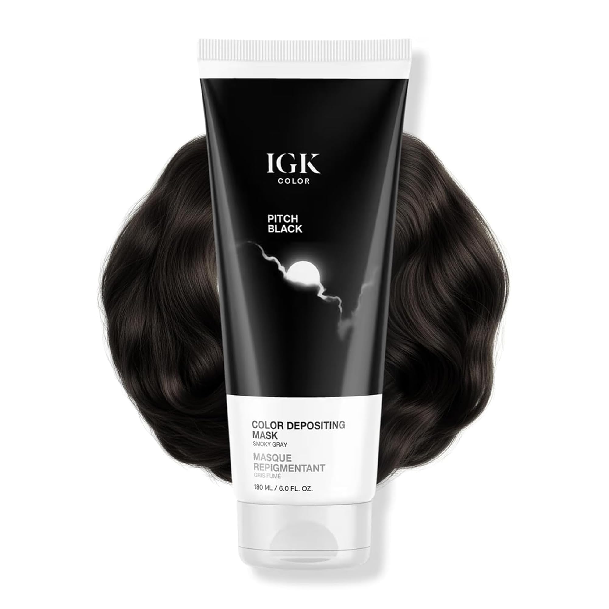 Amazon.com: IGK Pitch Black | Smoky Gray Hair Gloss + Color