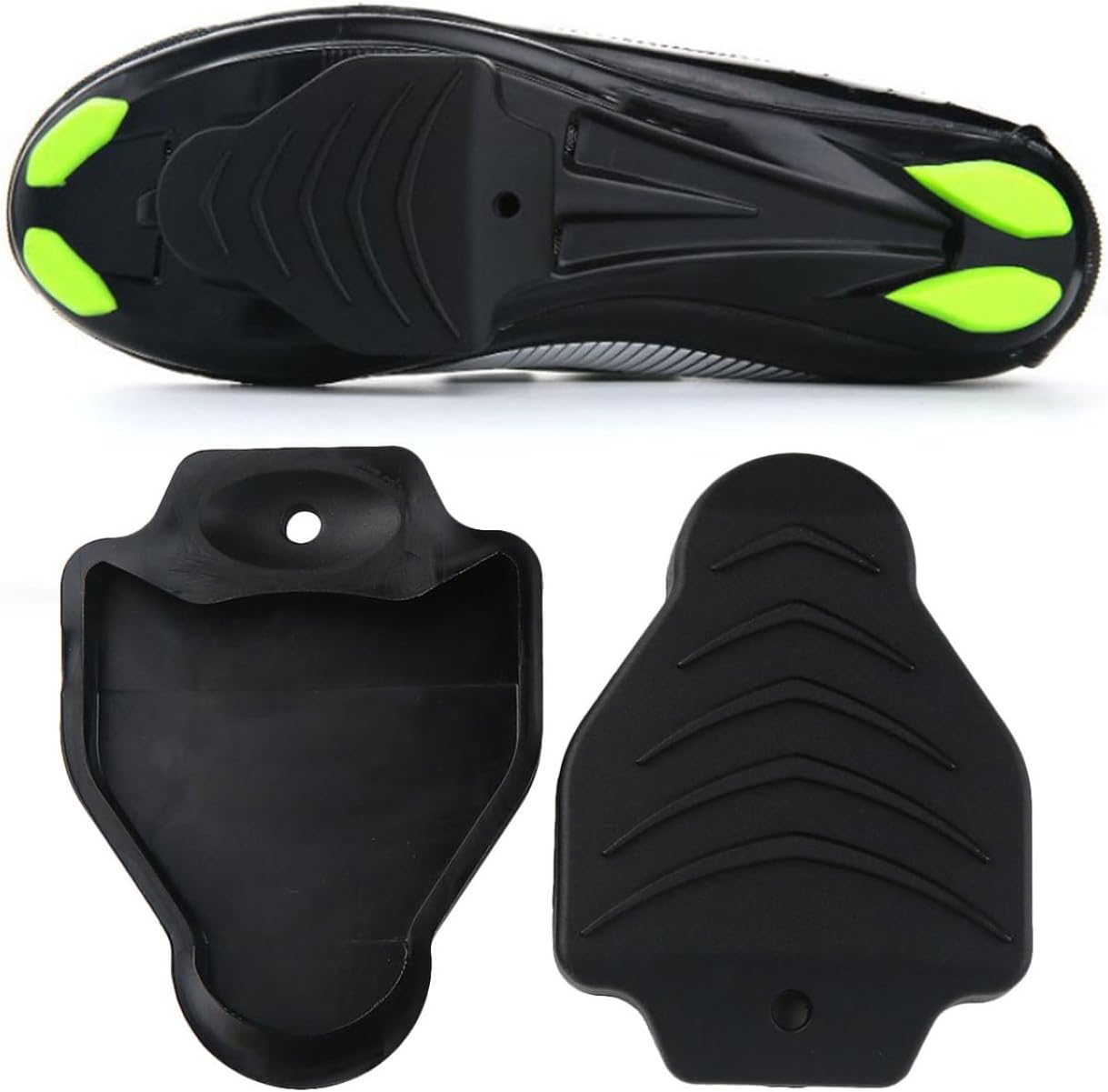 VICASKY 1Pair Cleat Covers Durable Black Cleat Protectors for Look Easy to Use Cycling Shoe Clipless Cover Comfortable Walking for Outdoor Use