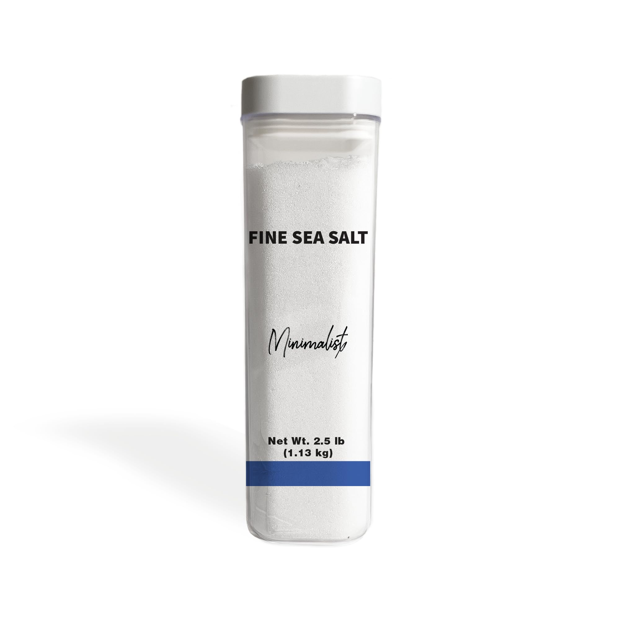 Minimalist Fine Sea Salt (2.5 lb), Mediterranean, Savory, Reusable Packaging