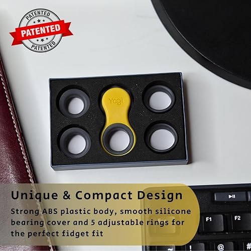 Vista 33 de Yogi Fidget Toy – Spinner sensorial silencioso para adultos y niños – Alivio del estrés para TDAH, ansiedad – Juguetes para adultos – Incluye 5