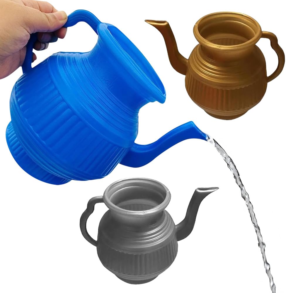 Watering Jug Lota - Bodna Toilet Wash Bucket | Bathroom Bidet | Modern Plastic Handle Cleaning, Washing | Easy Grip Handle | Multi Use