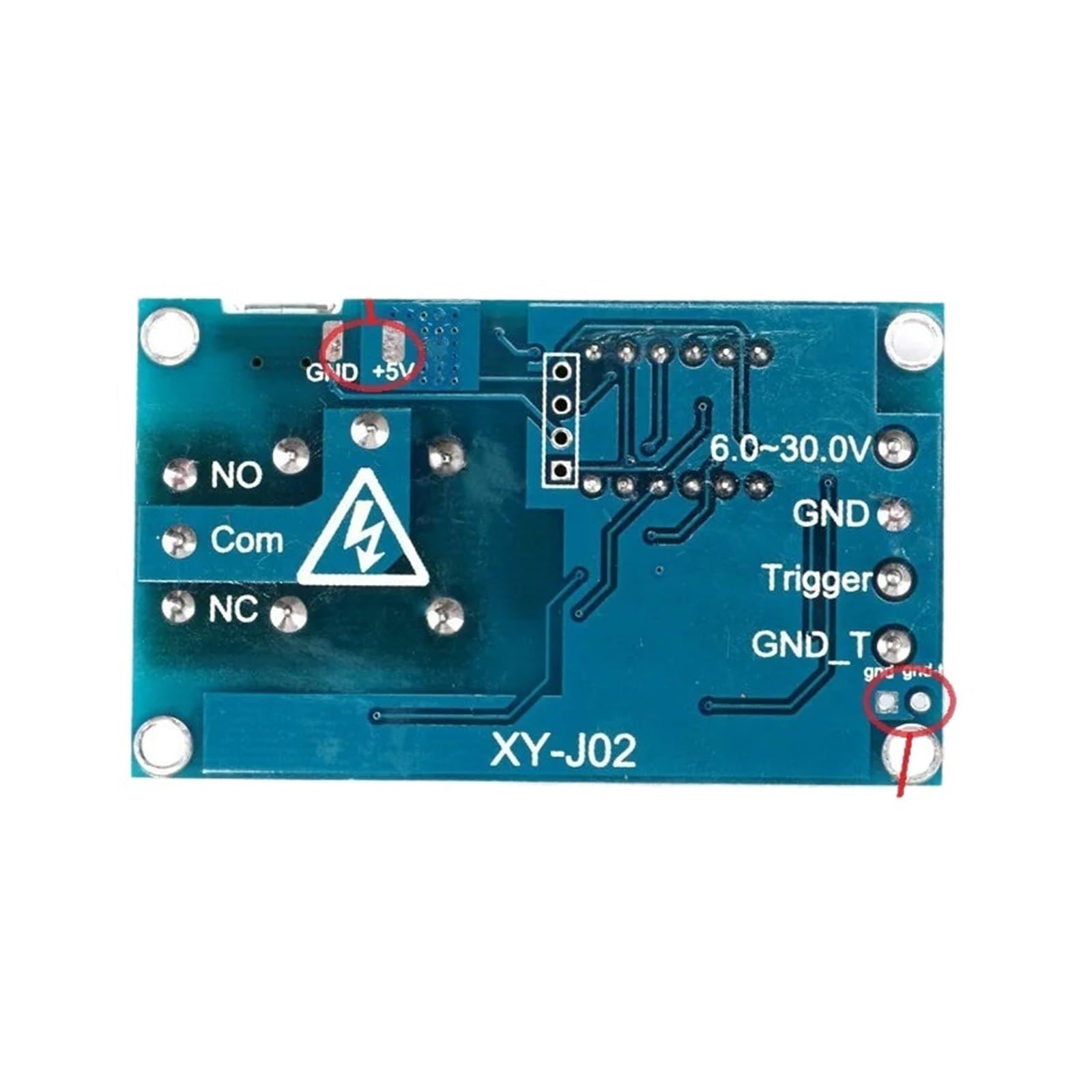 Alimentation CC 6-30 V, USB 5, affichage LED, minuterie de temporisation, interrupteur d'arrêt, relais temporisé 6, 9, 12, 24