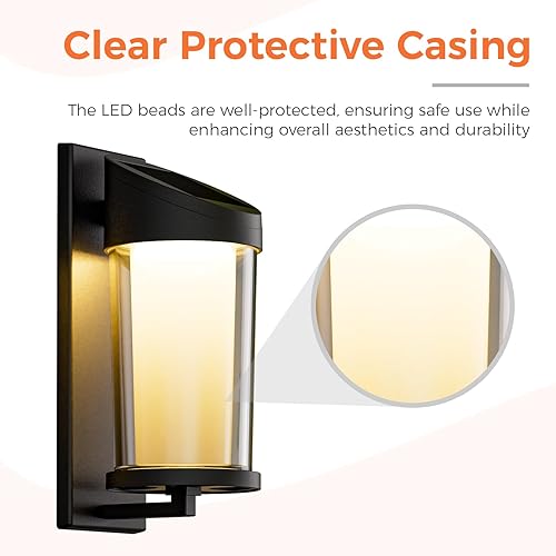 Miniatura 7 de Solar Yard Paquete de 4 Luces de Pared para Exteriores, Accesorio de Luz, Accesorios de Iluminación LED Exterior para Exteriores, Luces de Porche