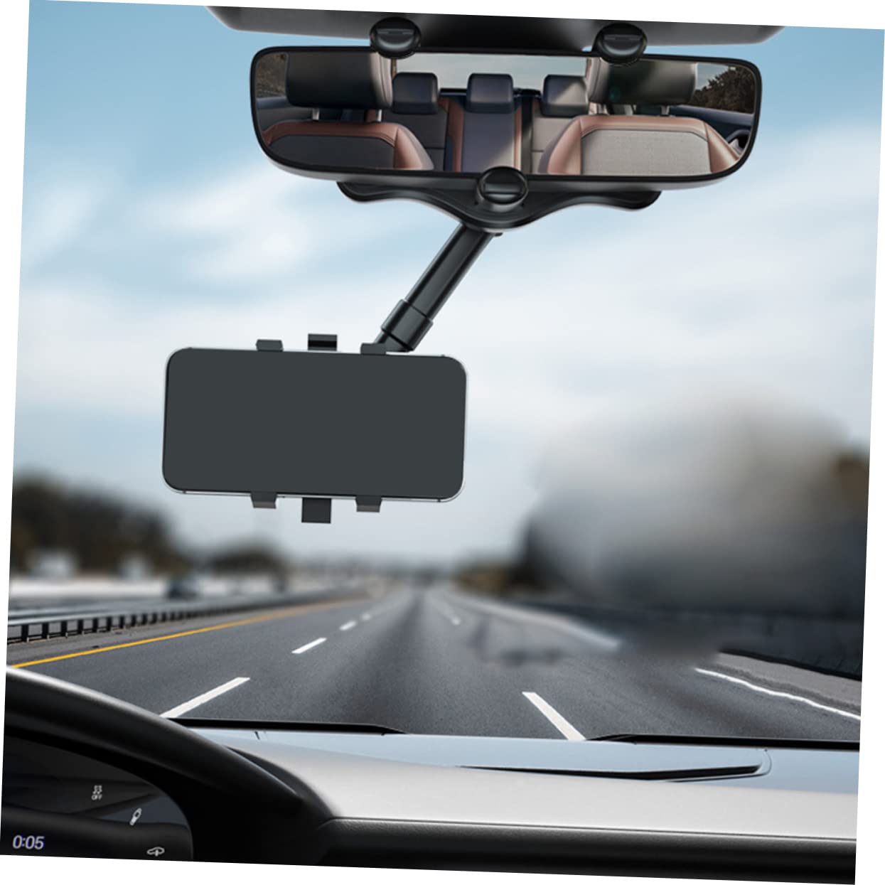 SHINEOFI Supporto per Cellulare da Auto Magnetico Rotante in Abs Colla Pu Antiscivolo, Supporto Gps per Veicoli Durante la Guida