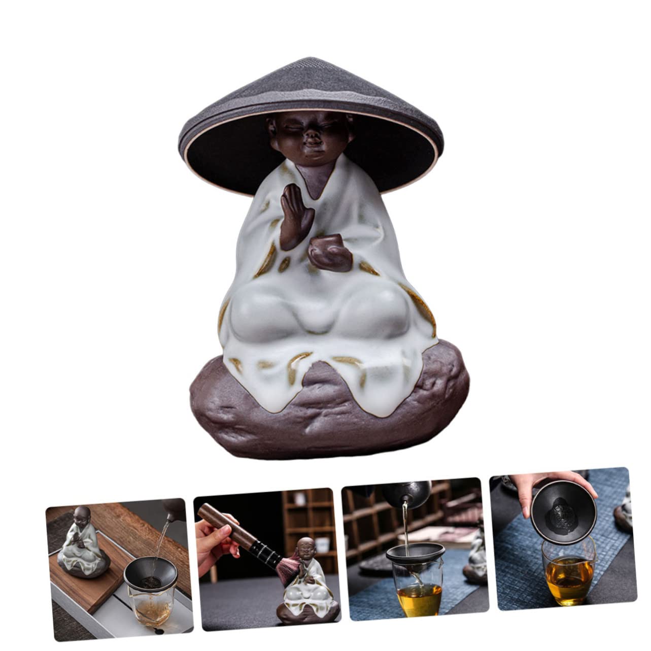 Infusore Per Tè in Ceramica Multifunzionale Filtro Animale Da Tè Set Staccabile Per Infusione e Decorazione Accessorio Elegante Per Uso Domestico