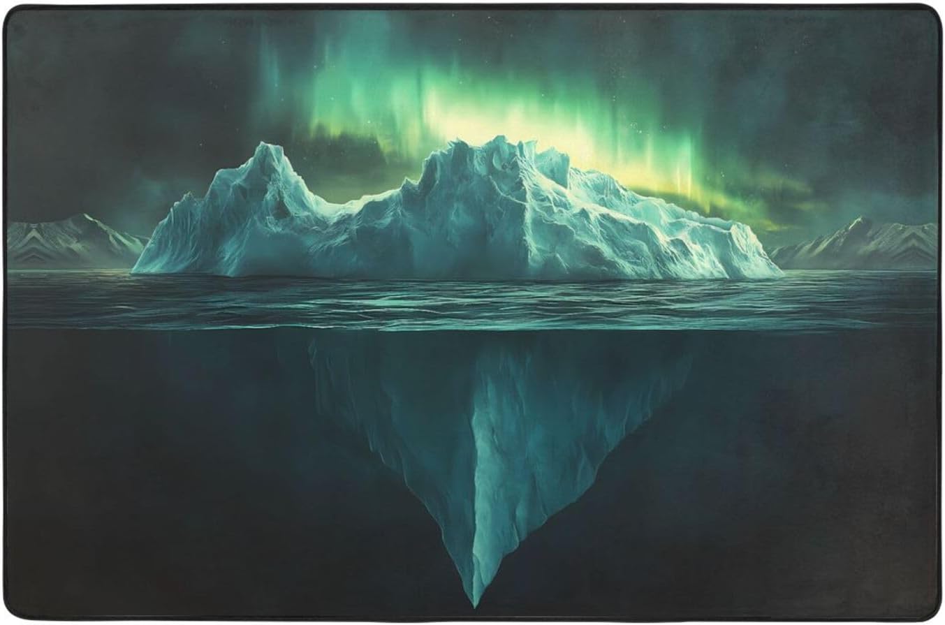 Iceberg Under The Iceberg Picture Anti-Slip Floor mat Carpet Rug 72"x48" for Living Room Office Coffee Table Bed Balcony