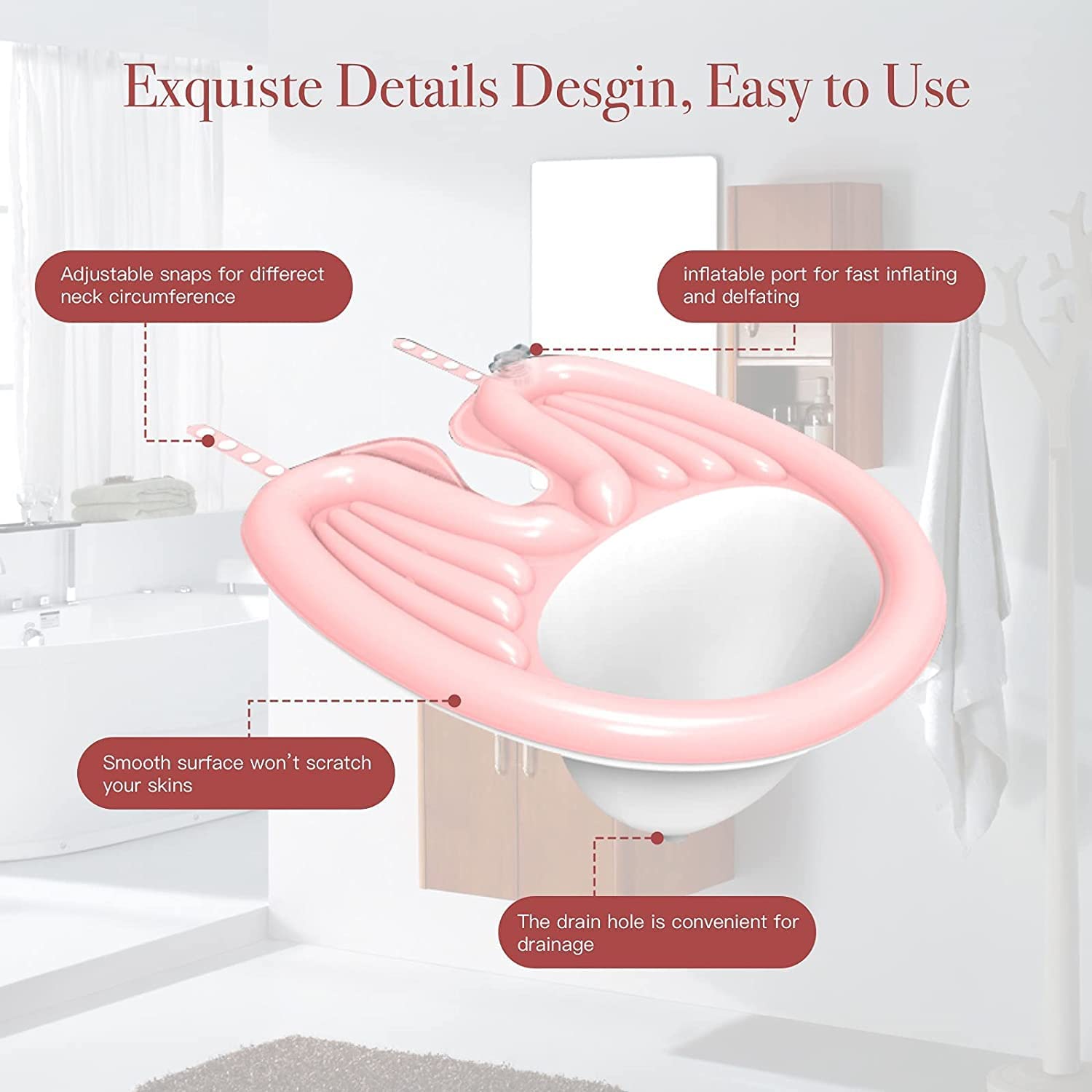 Ostin Portable Hairdressing Sinks Portable Head Washing Bed Bathtub Hairdresser Washing Shampoo Basin with Drain Wash Tube for Kids Pregnant Elderly 4