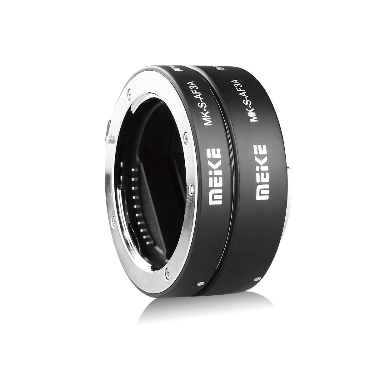Meike MK-S-AF3A 10 mm + 16 mm AF messa a fuoco automatica macro anello adattatore tubo di estensione, compatibile con Sony, mirrorless a6300 a6000 a7 a7SII NEX E-Mount FE-Mount fotocamera