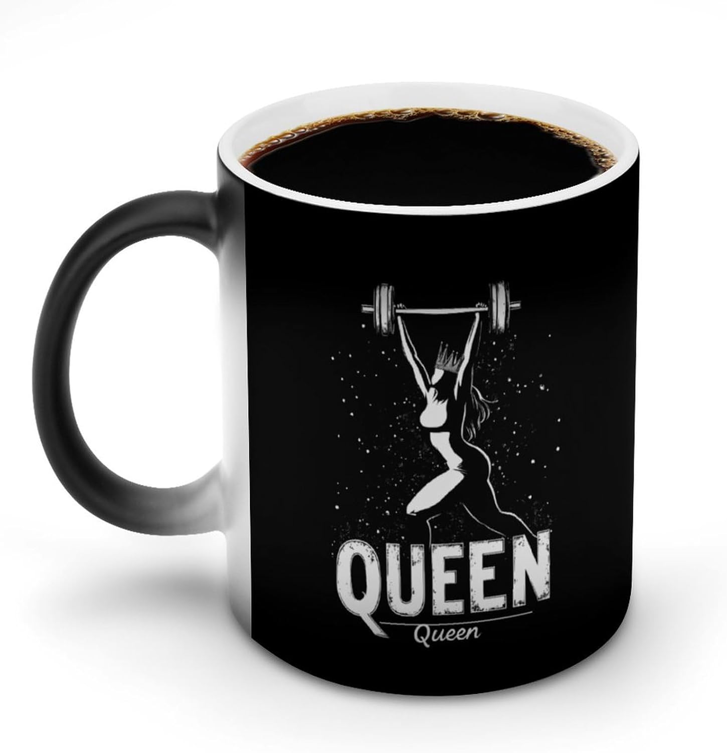 Weightlifting And Queen Funny Color Changing Coffee Mug Ceramic Magic Cup Personalized Discoloration Tea Mugs