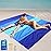 WIWIGO Beach Blanket Waterproof Sandproof Beach Mat 79 X 83/10\'x9\'for 2-8 Adults Quick Drying Outdoor Picnic Mat Beach Accessories for Travel, Camping, Hiking