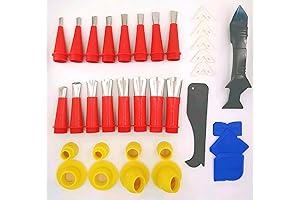 34-Piece Silicone Caulking Nozzle Finisher & Sealant Remover Tool Kit