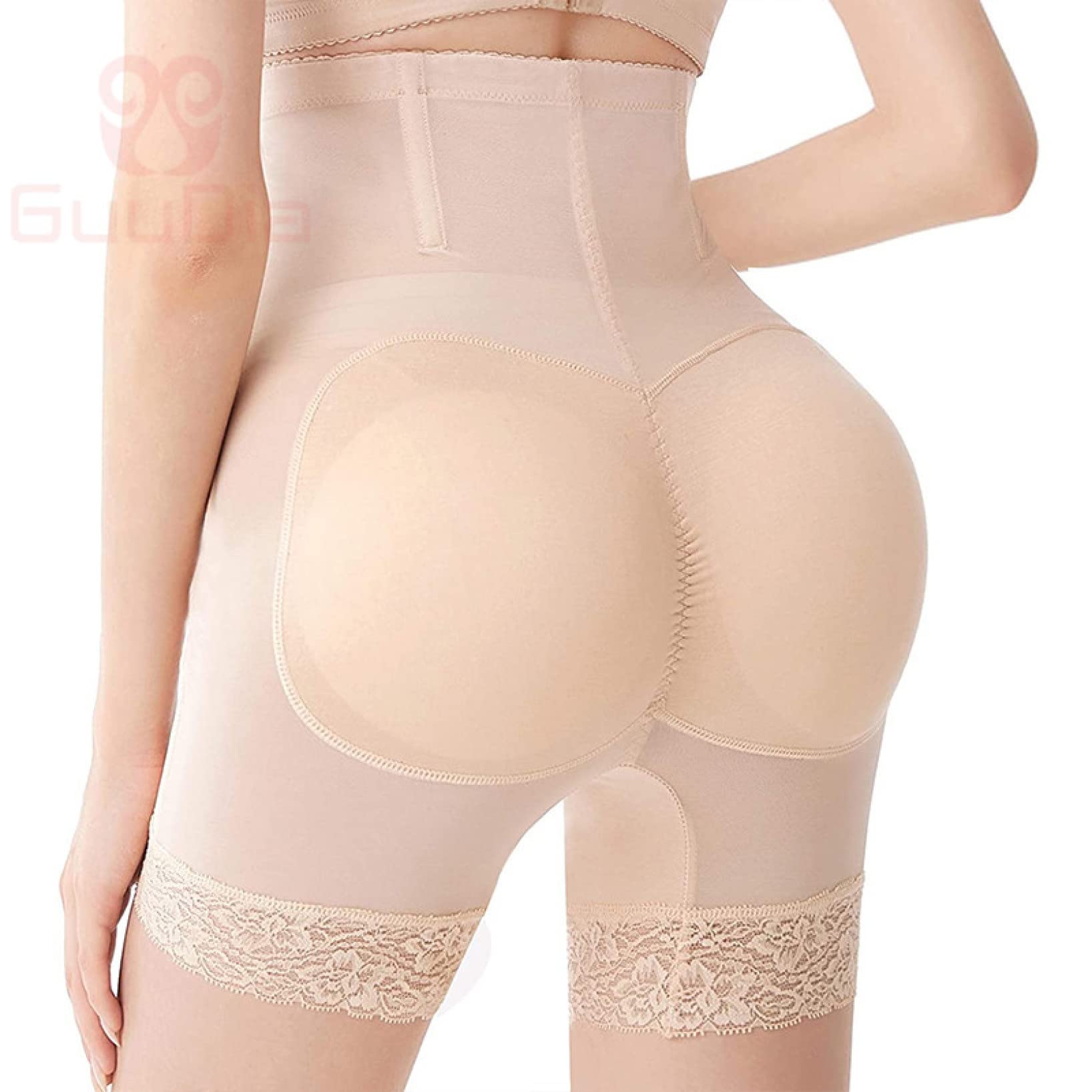TTDGYYXW damskie majtki podnoszą pośladki bielizna modelująca biodra wzmacniają wyściełane majtki booty wysokie udo szczuplejsze