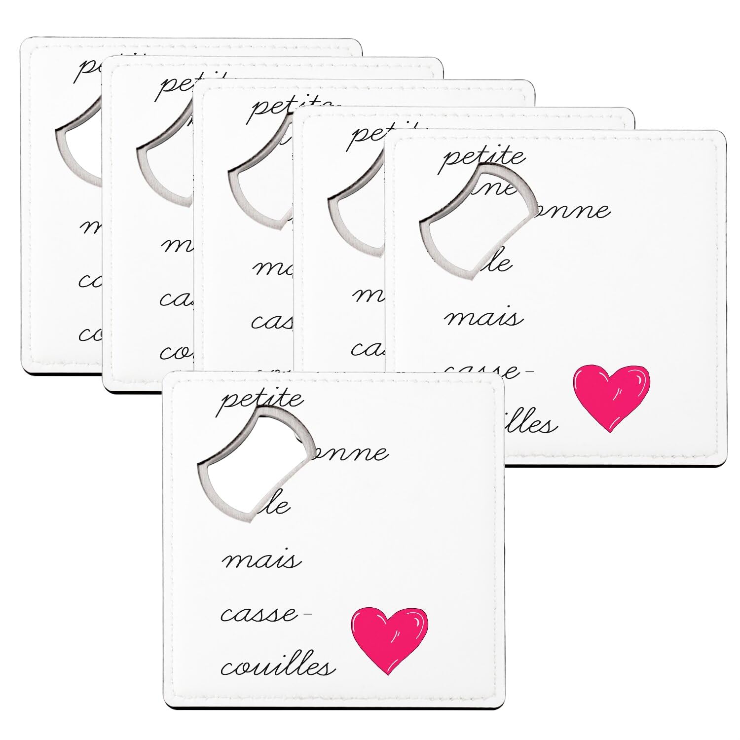 Sous verre décapsuleur rigolo Lot de 6 idéal comme idée cadeau anniversaire femme originale