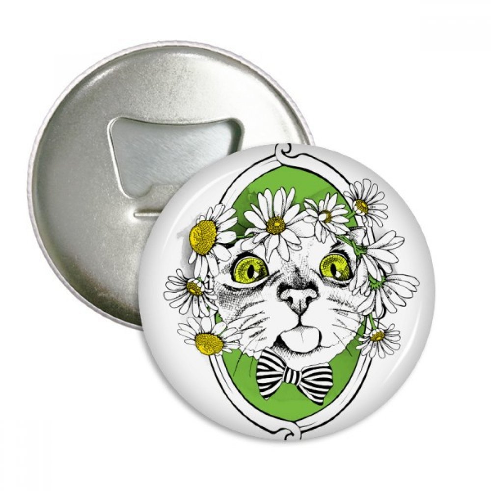 Ouvre-bouteille aimant chat Fleur Bow pour ne plus chercher votre décapsuleur dans la cuisine