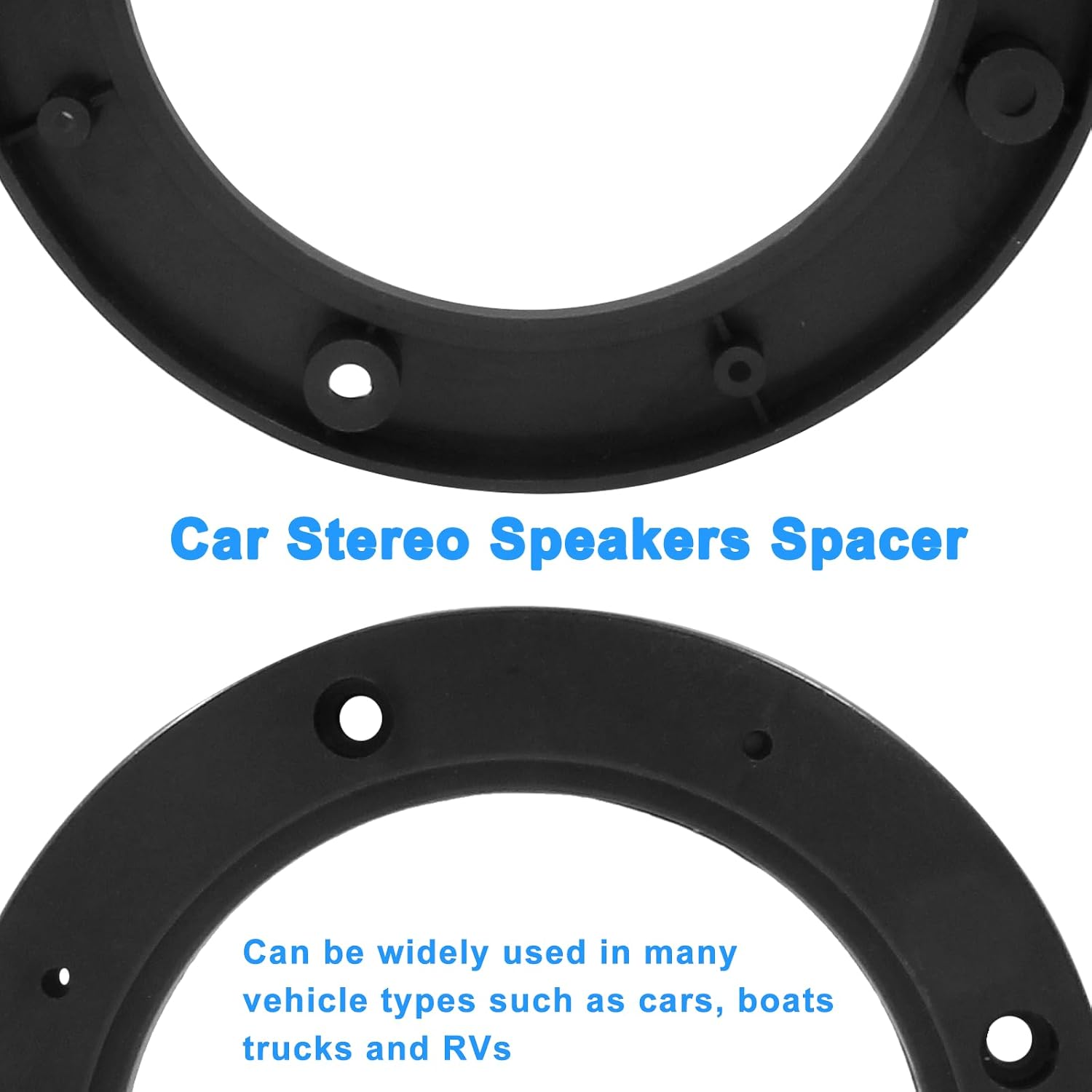 BokWin Car Speaker Spacer 6.5 Inch, 2 Pcs, Black
