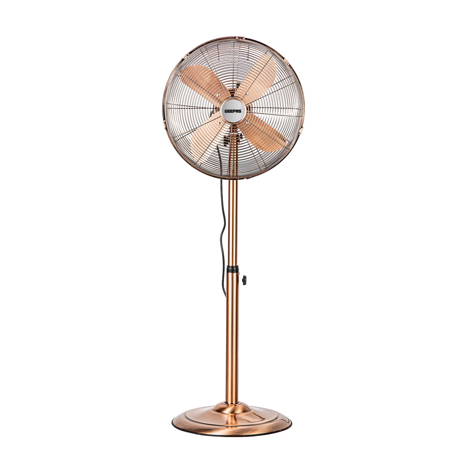 GEEPAS 16” Metal Pedestal Fan, Copper, Large