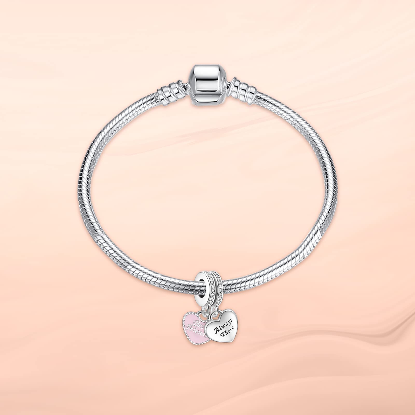 Annmors Abalorio de plata de ley 925 para pulsera y cadena Pandora