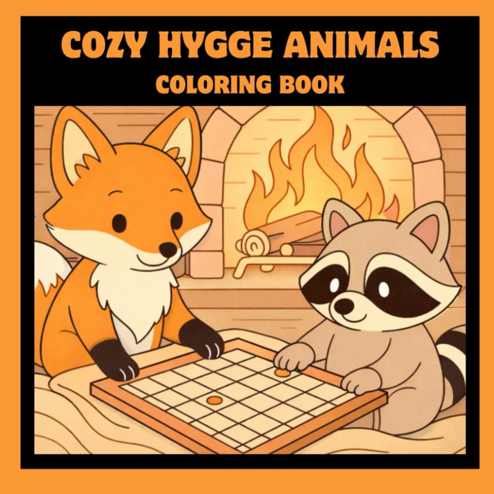 Cozy Hygge Animals Coloring Book: Relaxing Cute Animal Scenes with Warm, Peaceful Hygge Vibes for Stress Relief & Joy (Cozy Hygge Coloring Series)