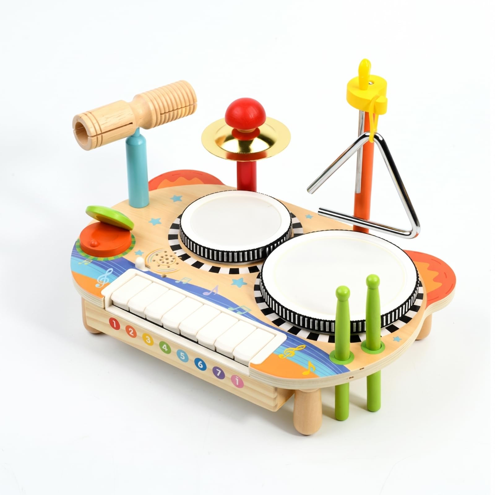 Batería Juguete con Xilófono Seguro | Estimulación Musical Temprana, Didáctico