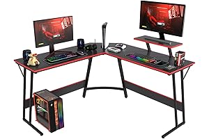 Affordable L-Shaped Gaming Desk: PayLessHere's Workspace Solution