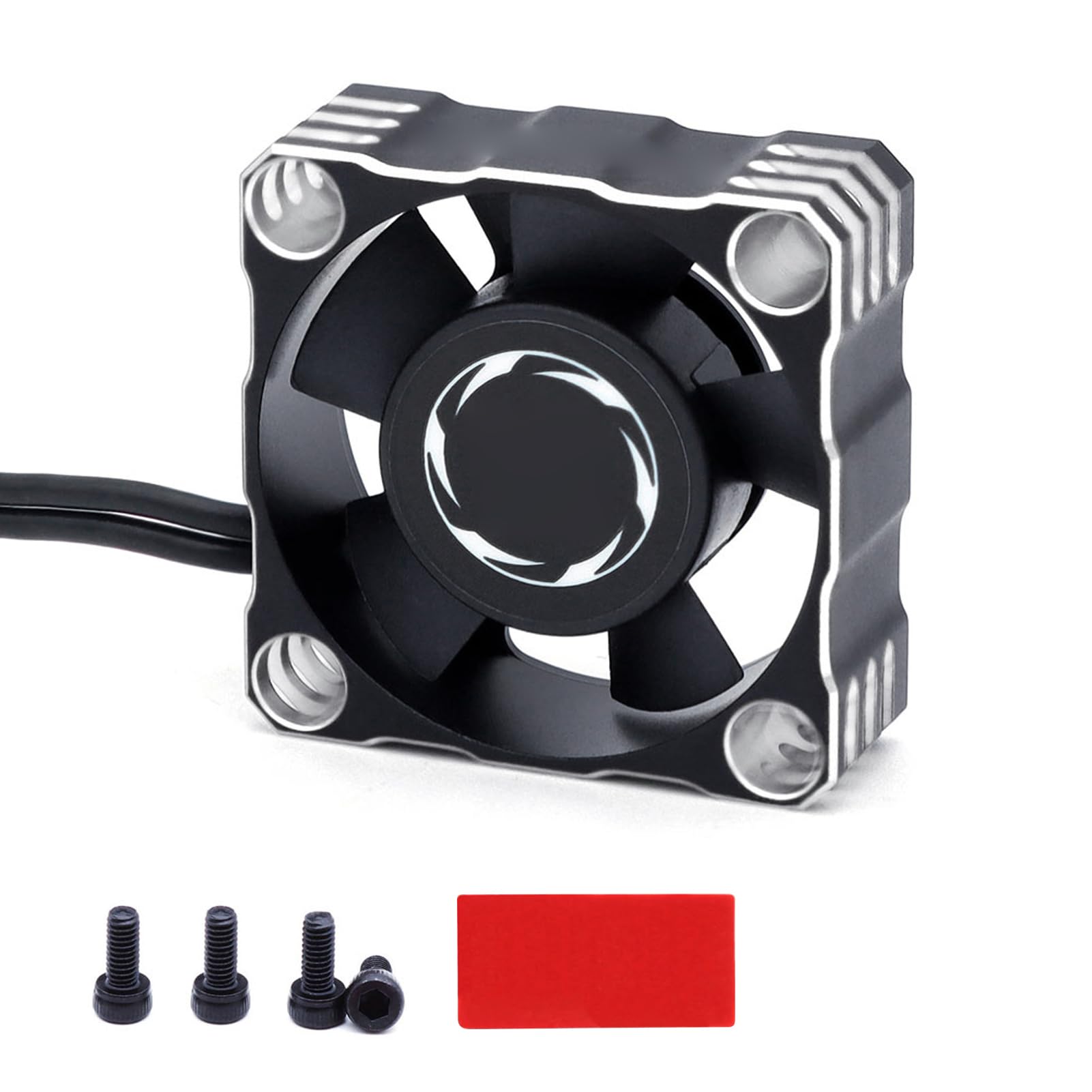 Gugxiom Aluminiowy Wentylator Chłodzący 30 000 Obr./min 30 Mm ze Złączem JST do Silnika Samochodu RC, Wydajna Chłodnica Silnika, Trwałe Odprowadzanie Ciepła do Zdalnie Sterowanego Pojazdu Terenowego