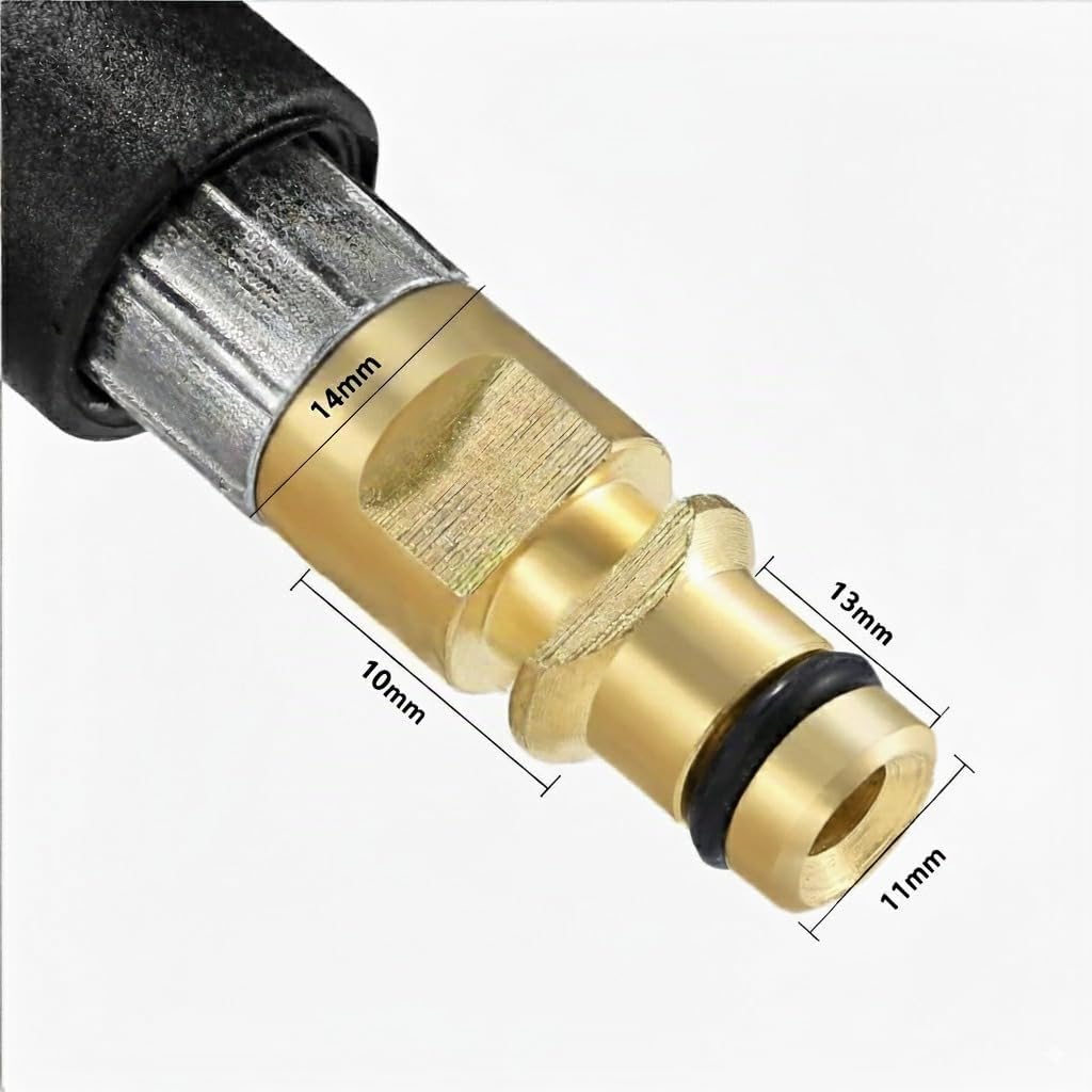 YUET 5M Tuyau de Rechange de Nettoyeur Haute Pression Pour Karcher K2 K3 K4 K5 K6 K7 Rallonge Flexible Connecteur Rapide avec Embouts en Laiton Tuyau d'extension
