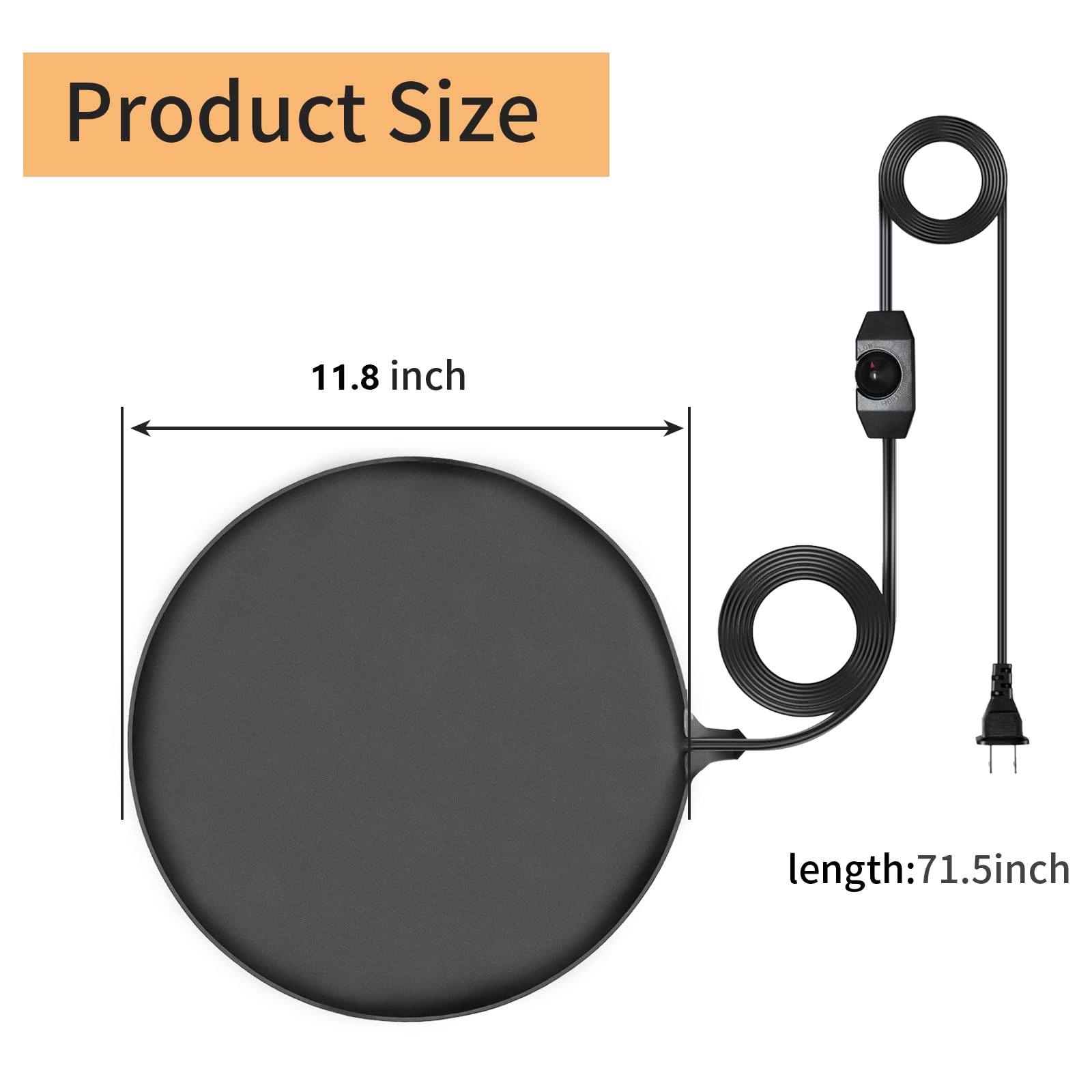 NHKRTE Brewing Kombucha Heat Wrap, Sourdough Fermentation Heat Pad, for Kombucha Jar, Glass Carboy, Dough Proofer (12