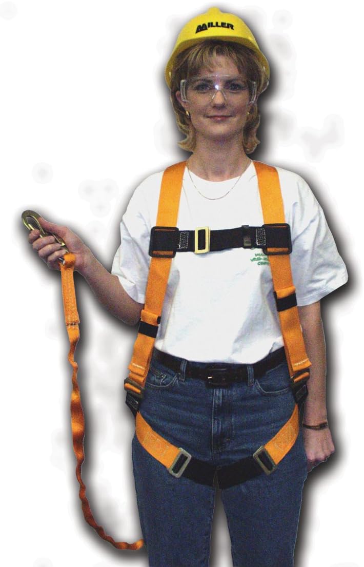 Uр Tо 40% оƒƒ Miller Titan by Honeywell TK4051/U/6FTAK 6-Feet Harness/Shock-Absorbing Lanyard Combo, Universal