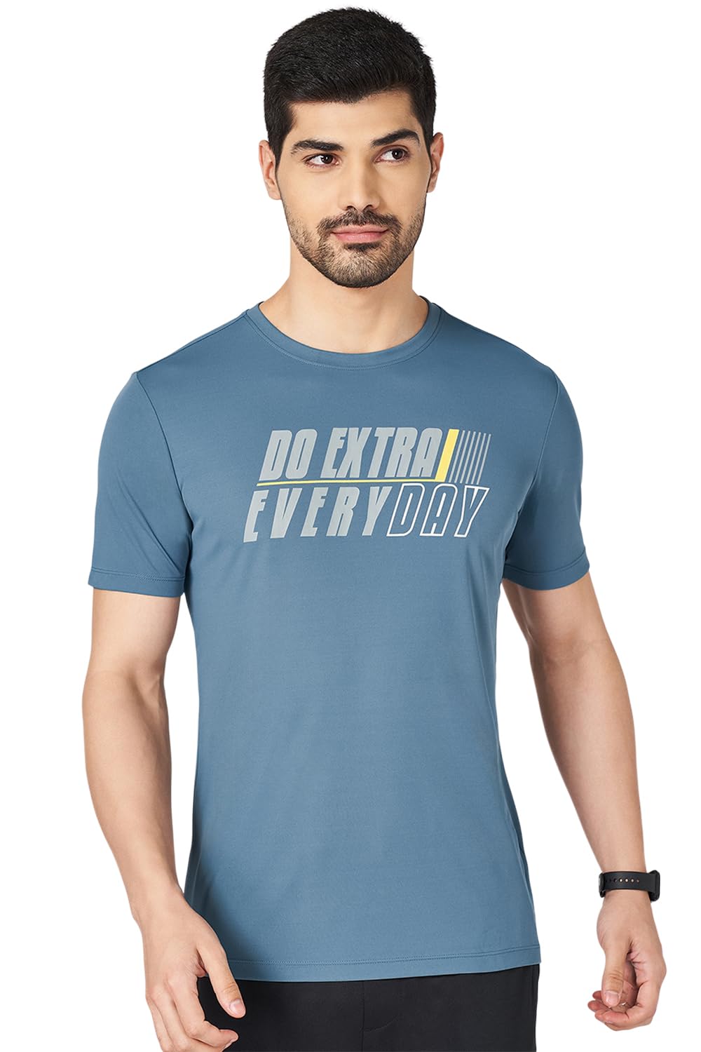 Buy Men's Ajile Blue T-Shirt,Foggy Dew,S at Amazon.in