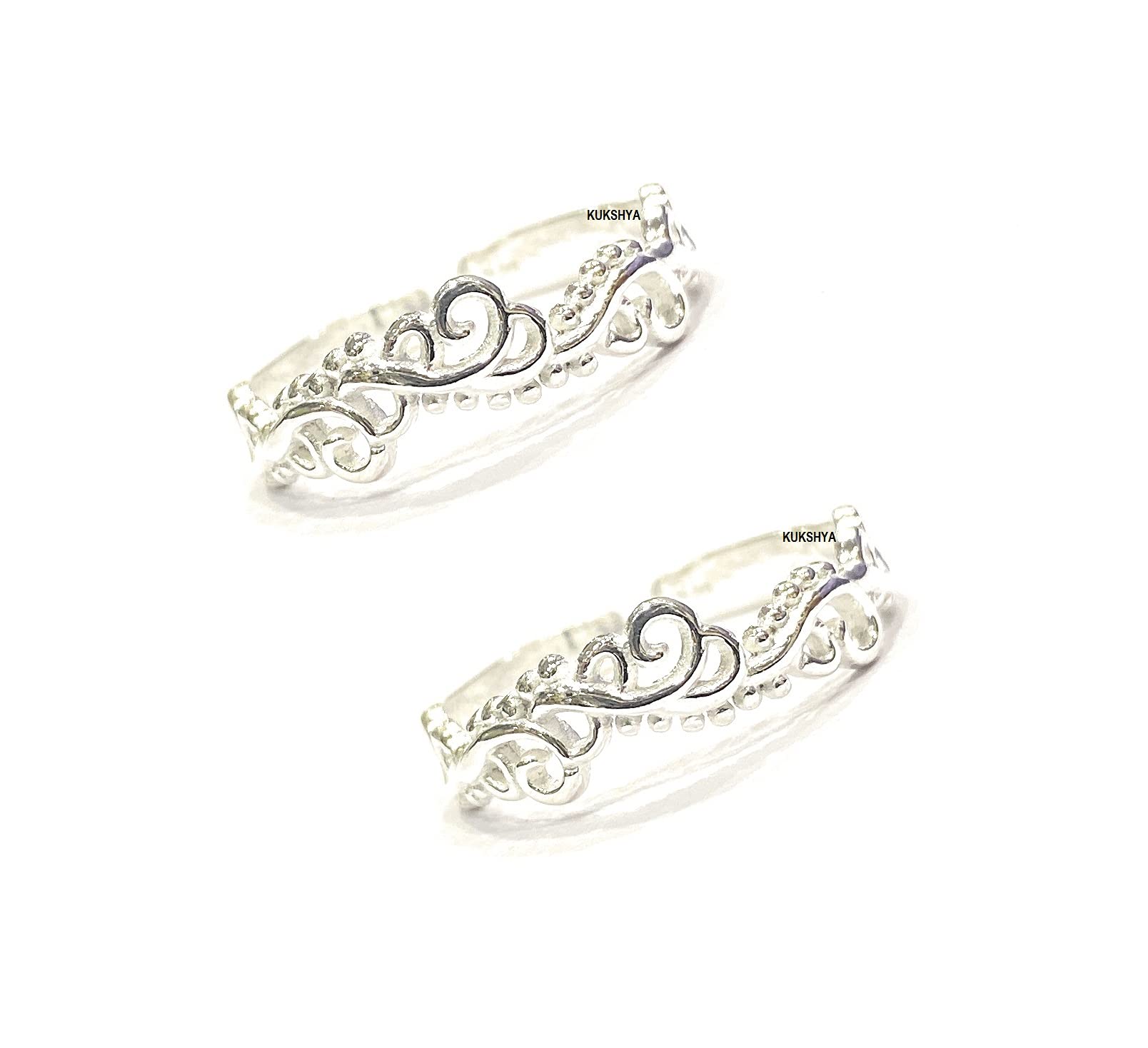 KUKSHYA JEWELLERS Exclusive 925 Sterling Silver Designer Toe Ring For Girls and Women (Bichhiya) (B0981G136V) Amazon Price History, Amazon Price Tracker