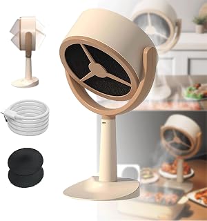 Household Small Desktop Range Hood, Smoke Away Purifier, Mini Fan Range Hood, Portable Smoke Purifier, Portable Smoke Air Purifier Fan (Charge)
