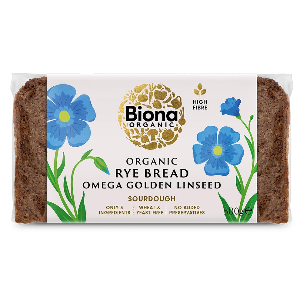Organic Rye Omega Golden Linseed Bread, 500g