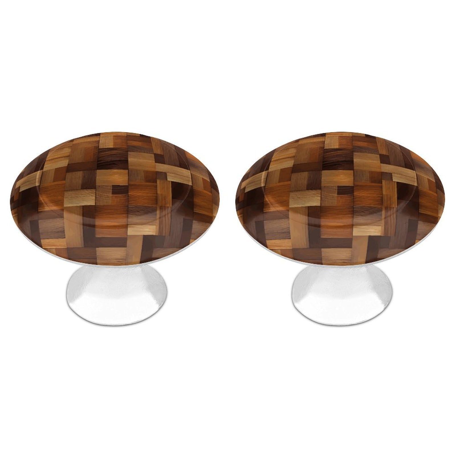 LDGSUPH Wood Drawer Pulls Exquisite Round Cabinet Knobs Closet Door Pulls Sturdy Stainless Steel Door Handle Dresser Drawer Knobs Cabinet Handles for Furniture Pull 2pcs