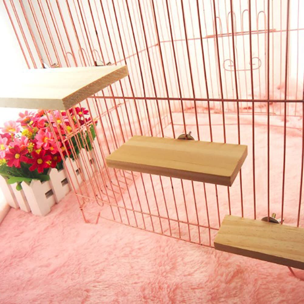 Juguete for hámster, Soporte de Madera for Mascotas, Plataforma for hámster, Juguetes for cobayas, Tabla for Saltar for jerbos, 4 Piezas, 5 x 4 cm,Juguetes para hámster(5x4cm)
