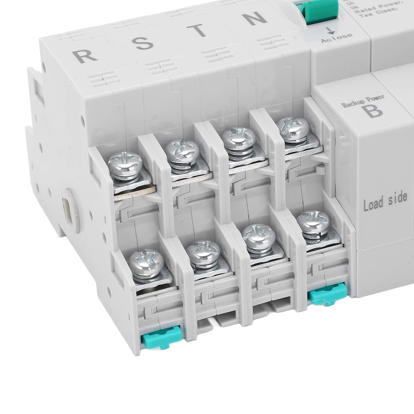 Aramox Interruptor de Transferencia Automática de Doble Potencia, Interruptor de Transferencia Automática 4P AC400V con Bobina de 220VAC, Contactos Plateados de Carcasa de PC, Conmutación Rápida