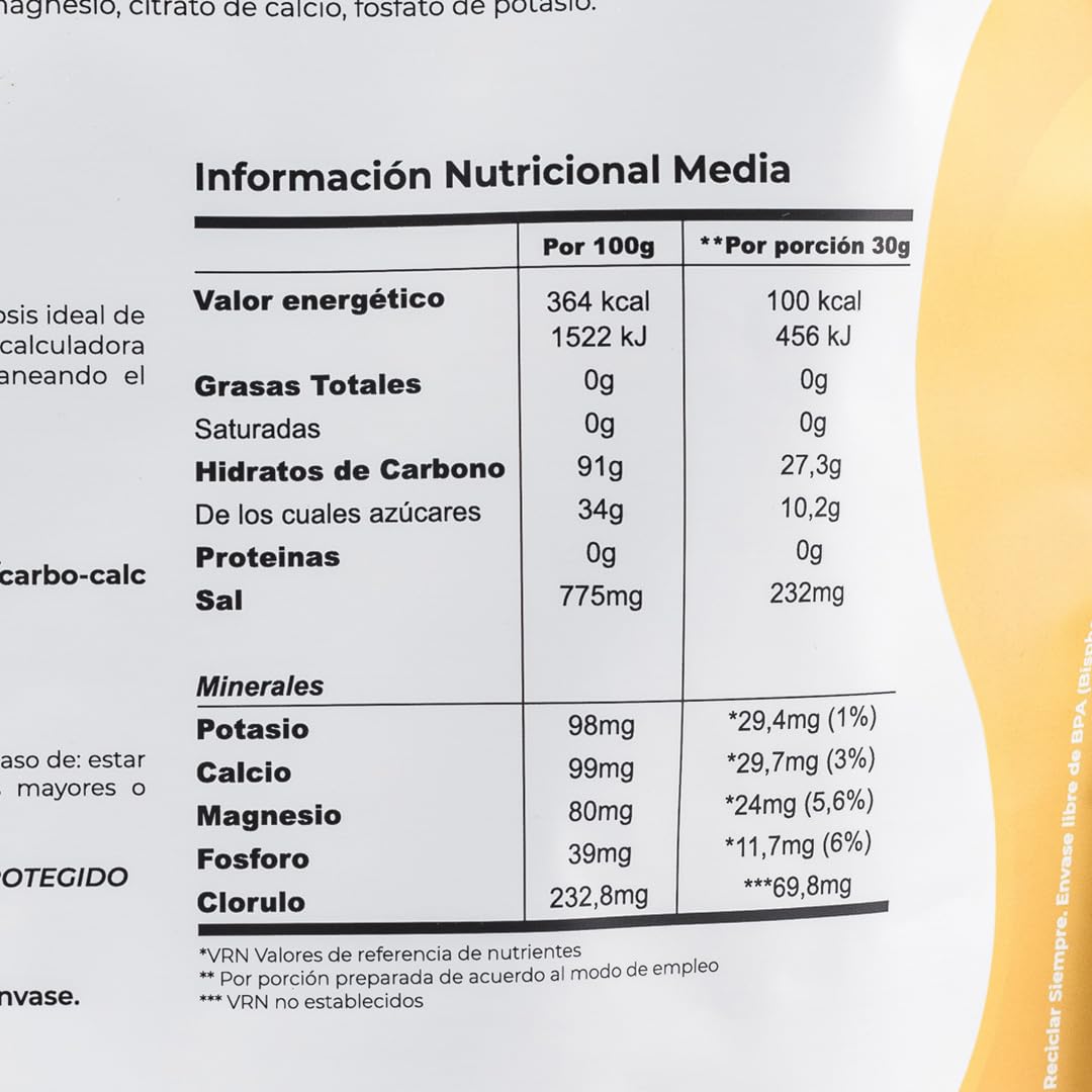 Bebida Deportiva De Carbohidratos Rápida Absorción Mezcla 1-0,8 Y Electrolitos Con Piña Menta Naturales Sin Aditivos Para Hidratación Energía Máxima XTRATUS