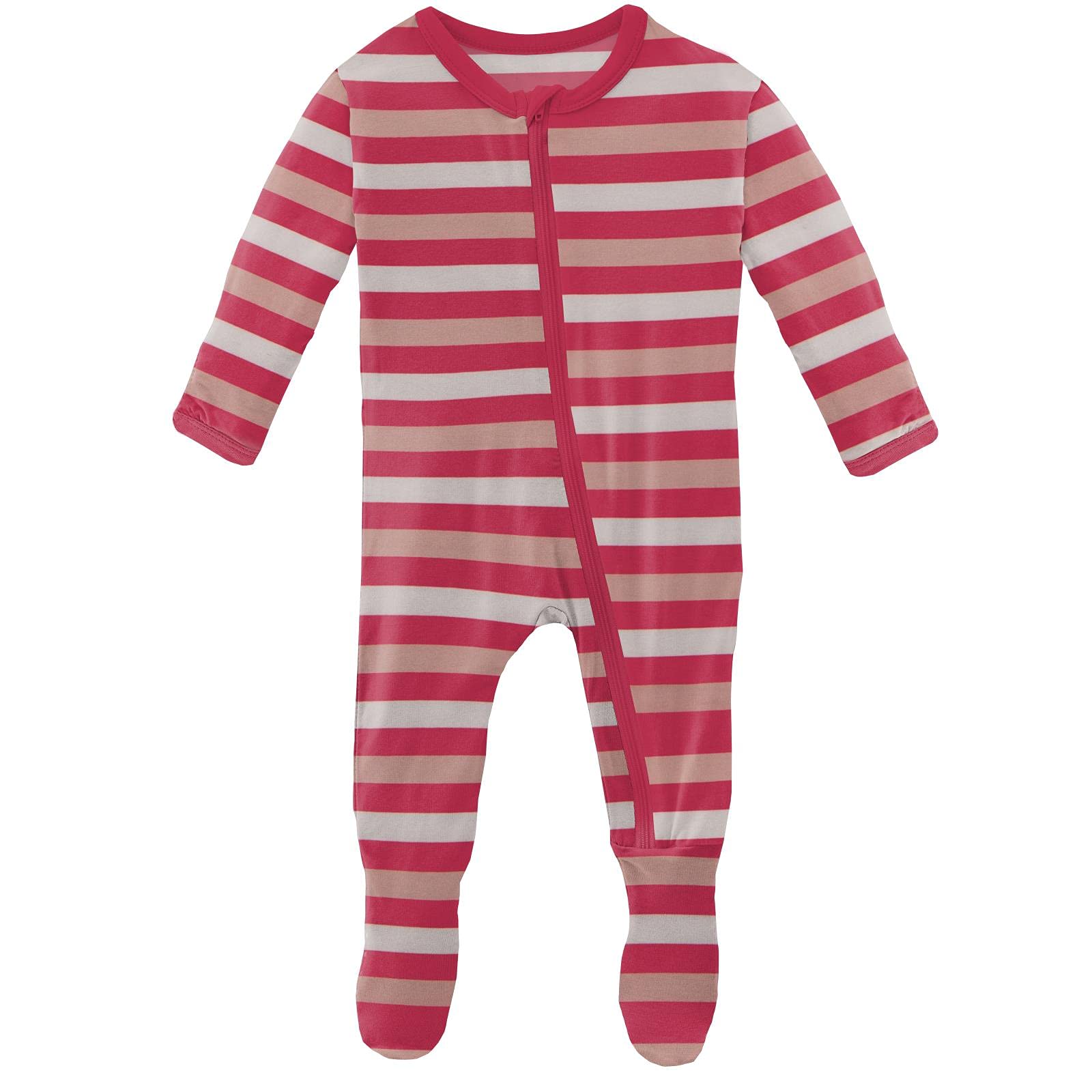 KicKee Baby &amp; Toddler Zipper Footie – Ultra-Soft Viscose from Bamboo Pajamas with Flip Paws &amp; Grips