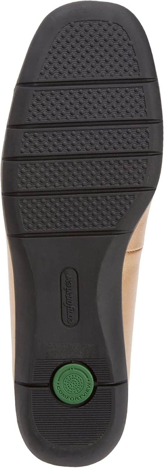 Comfortview Women's Wide Width The Fay Flat Shoes - 8 M, Natural Multi Beige