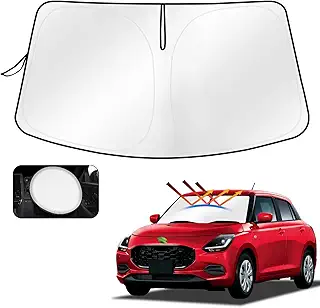 Cartist スズキ スイフト ZC型 フロントガラス サンシェード スイフトスポーツ サンセット サンフィア サンライン シェードカーテン マルチサンシェード 遮光 シェード 日よけ 車種専用 UVカット カスタムパーツ インテリア 内装パーツ 取付簡単 収納袋付 メーカー直営