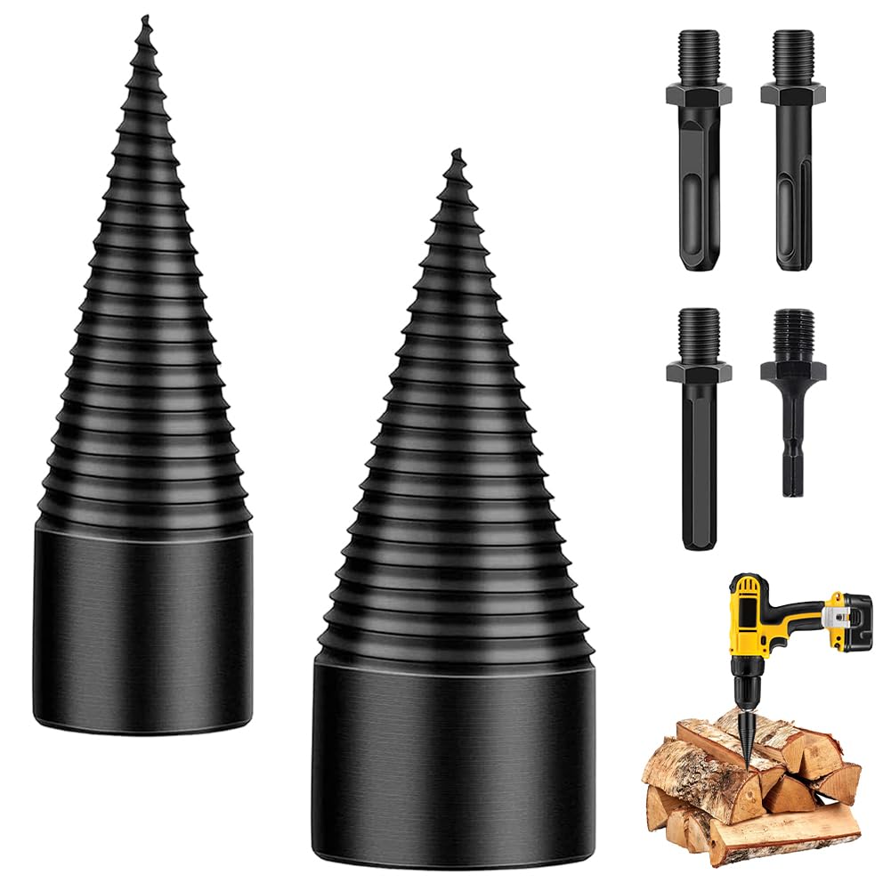 Trapano conico per triturare il legno, 45 mm + 32 mm vite conica per legno, set di punte coniche per legno con 4 impugnature, trivella per legno
