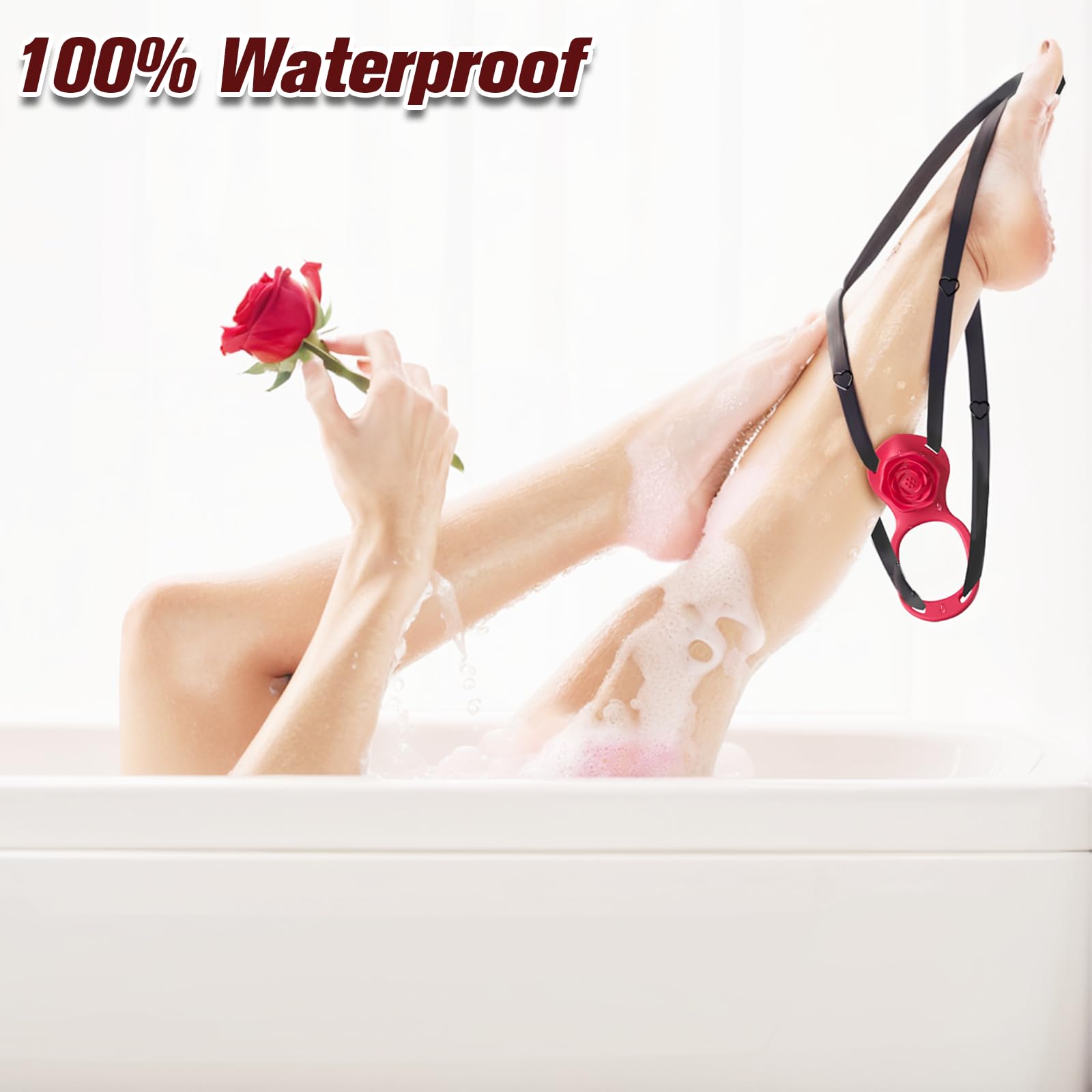 Couples Rose App Remote Control Wearable Vibrator, Couple Women Adult Sex Toys Games for Men, Hands Free Panty Clitoris Vibrator Vibrating Cock Ring, ZOOPLOU BDSM Female Sex Toy Clitoral Stimulator