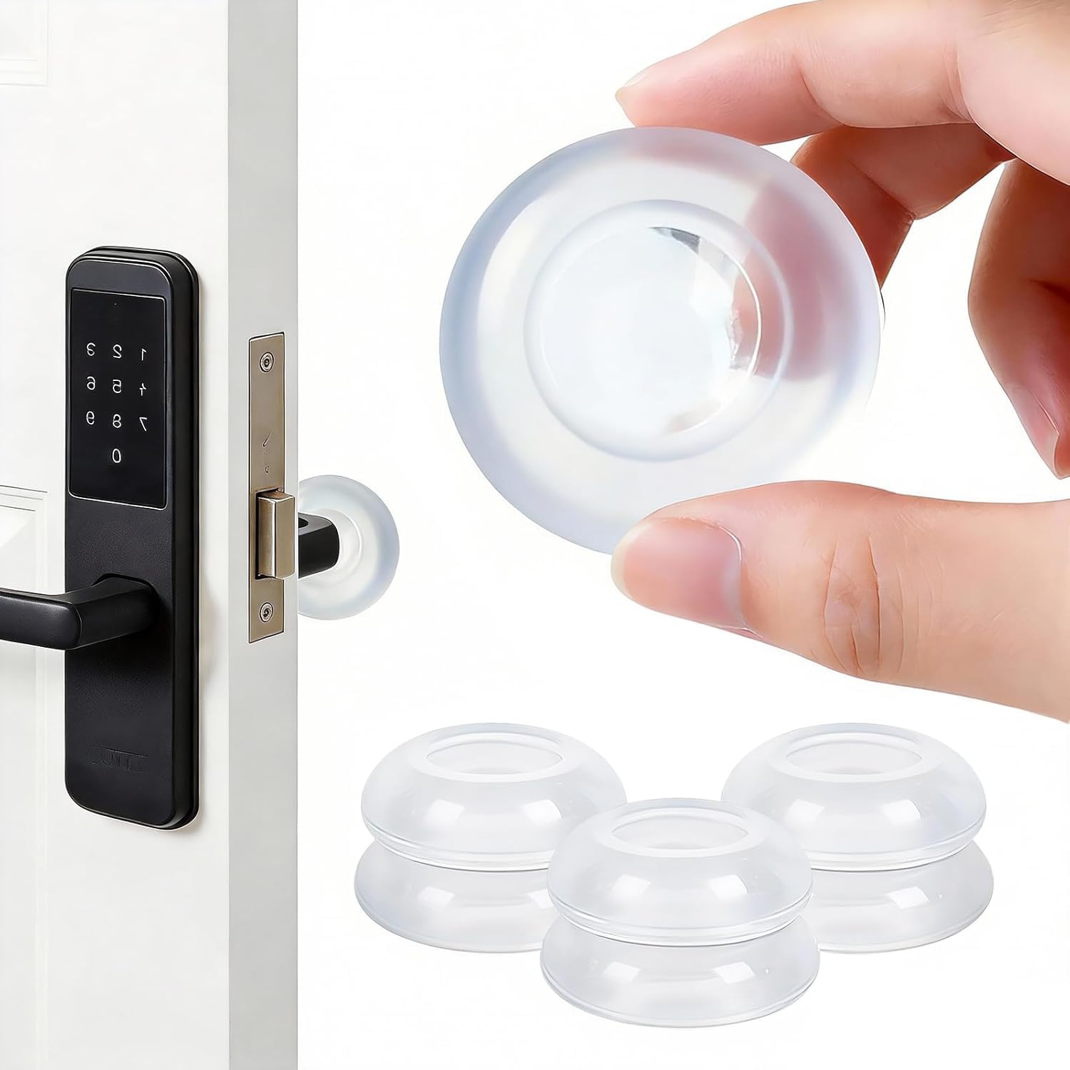 Clear Door Stoppers - Protect Your Walls! -6 Clear Door Stoppers - Protect Your Walls! -6