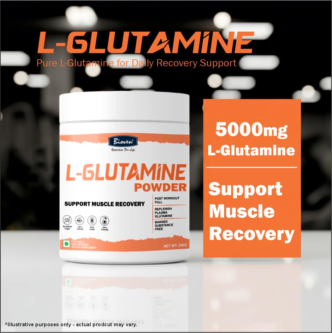 Biovencer L-Glutamine Powder 200g | Amino Acid Supplement for Workout Recovery & Muscle Support | Fitness Nutrition for Adults 4