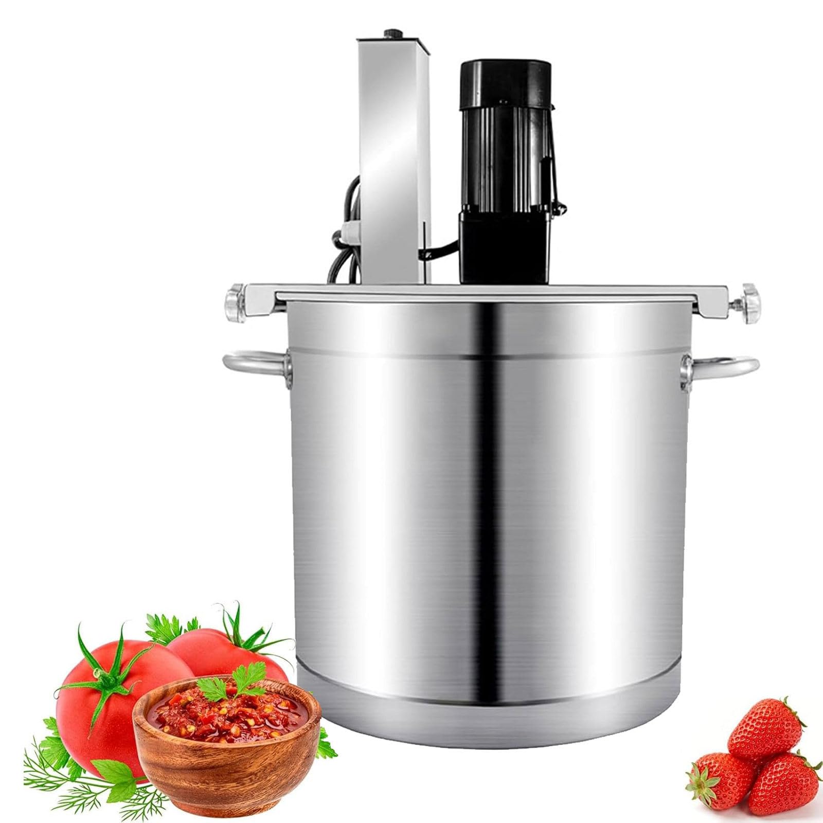 AETEREOS Automatic Food Mixer, 4 Blade Stirring Scraper, for Making Jam, Sauce, Filling, Hot Pot Seasoning Bottom Soup Sauce Stirre Frying Machine(Does not have a heating function) 40L