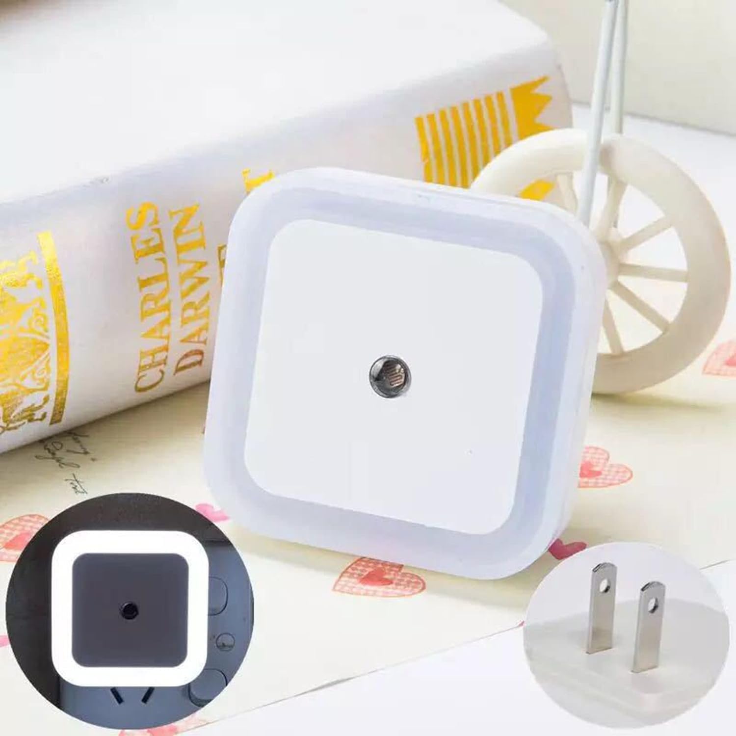 Unikalna lampka nocna 12 szt. LED lampka nocna z inteligentnym czujnikiem, automatyczny stolik nocny, noc dla dzieci, pokój dziecięcy, kuchnia, korytarz
